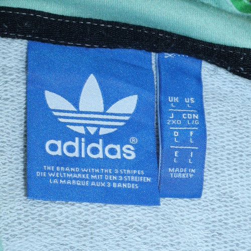 Adidas Mens Grey Full Zip Hoodie 2XL Hooded Sweatshirt