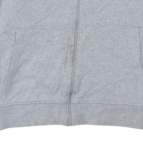 Adidas Mens Grey Full Zip Hoodie 2XL Hooded Sweatshirt
