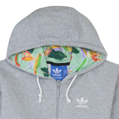 Adidas Mens Grey Full Zip Hoodie 2XL Hooded Sweatshirt