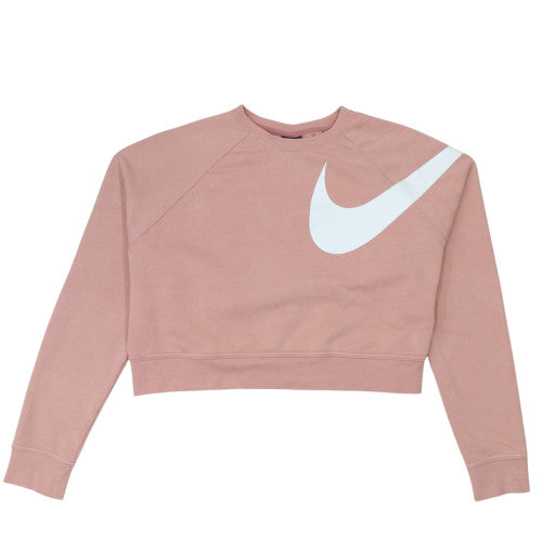 Nike Womens Pink Dri-Fit Cropped Pullover Sweatshirt Size S