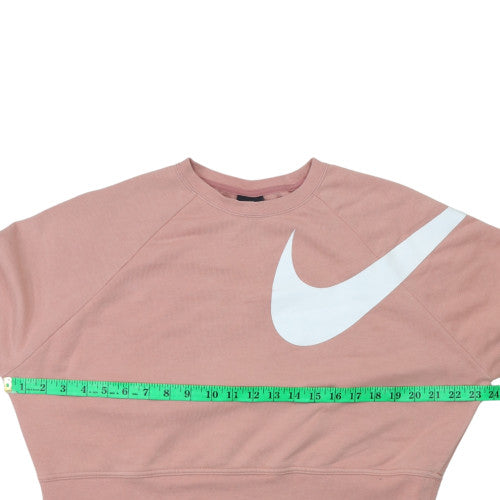 Nike Womens Pink Dri-Fit Cropped Pullover Sweatshirt Size S