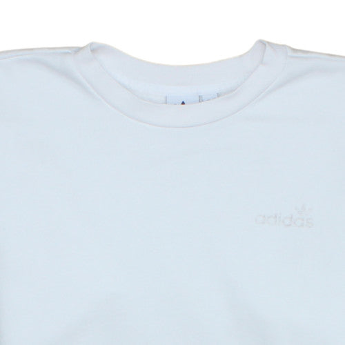 Adidas Women White Crew Neck Pullover Sweatshirt Size 10