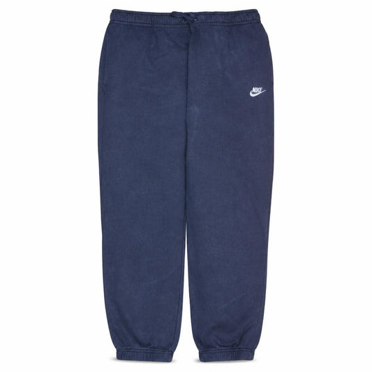 Front view of Nike Men Blue Fleece Sweatpants XL Regular Fit Casual Trousers