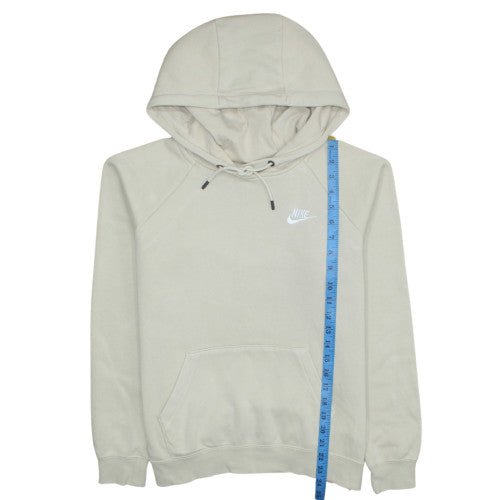 Nike Men Beige Hoodie Medium Cotton Blend Casual Sweatshirt