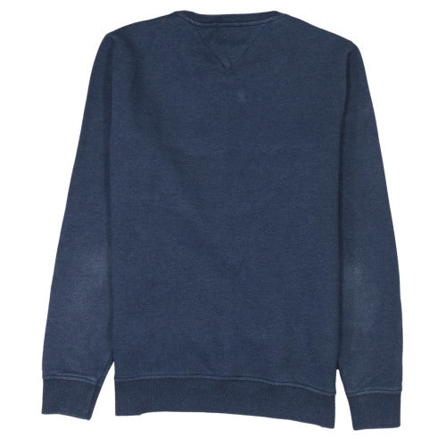 Tommy Jeans Men’s Blue Pullover Sweatshirt L Regular Fit Logo