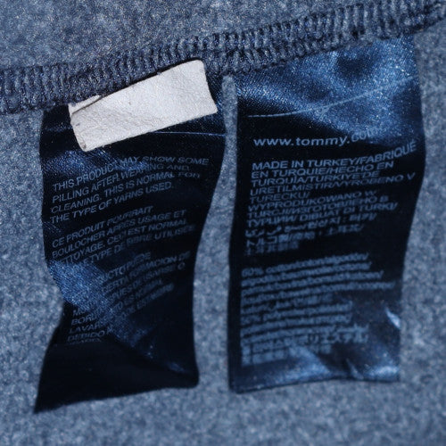 Tommy Jeans Men’s Blue Pullover Sweatshirt L Regular Fit Logo