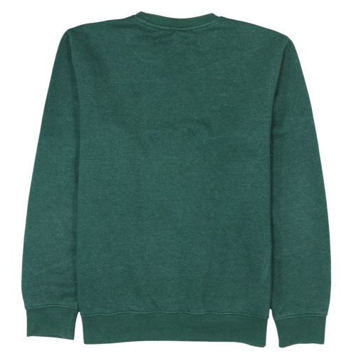 Champion Men's Green Logo Crew Neck Sweatshirt Size Large