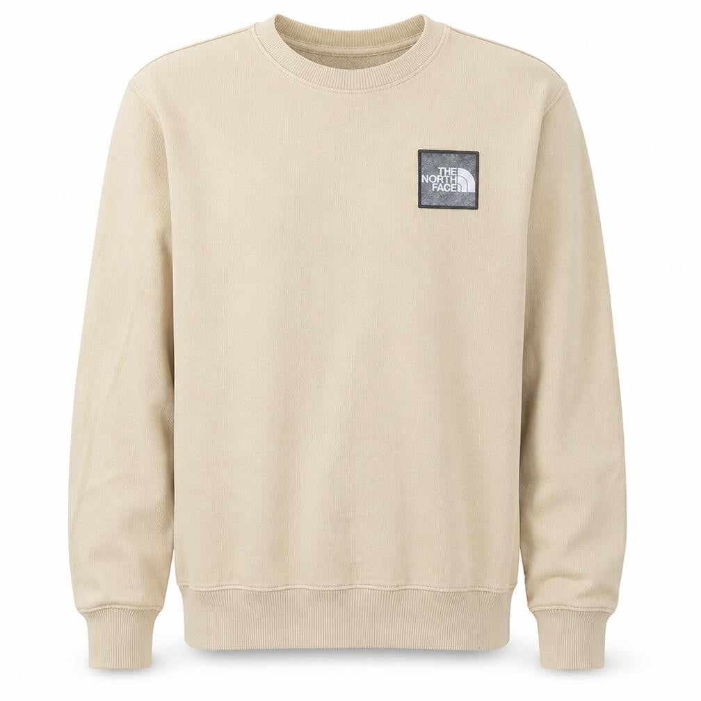 The North Face Men's Beige Cotton Crew Neck Sweatshirt L