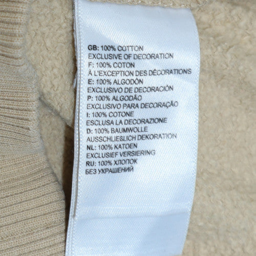 The North Face Men's Beige Cotton Crew Neck Sweatshirt L