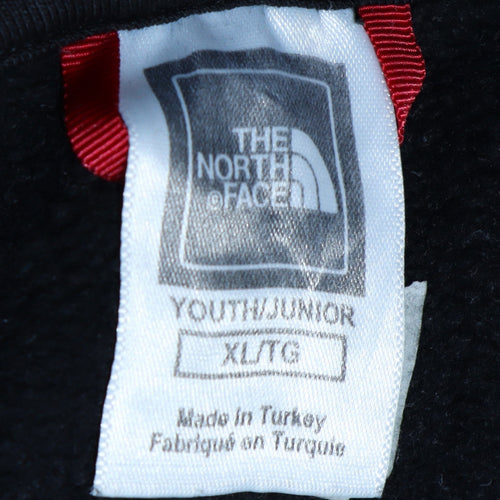 The North Face Boys Black XL Pullover Hoodie with Red Logo