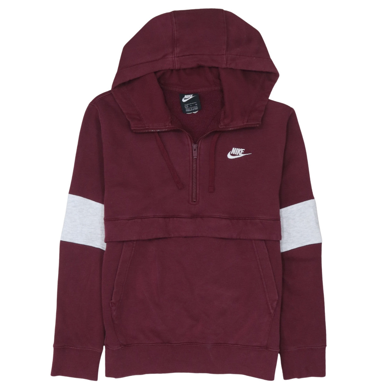 Nike Men's Red Small 1/2 Zip Pullover Hoodie Fleece Sweatshirt