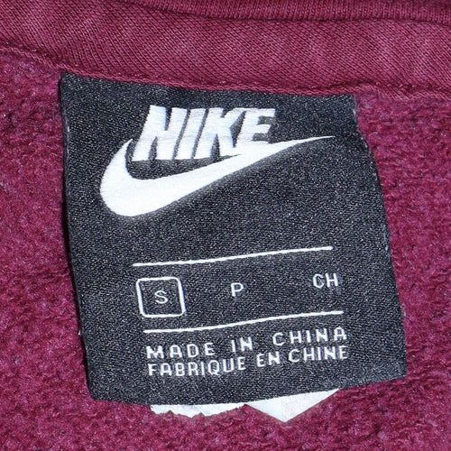 Nike Men's Red Small 1/2 Zip Pullover Hoodie Fleece Sweatshirt