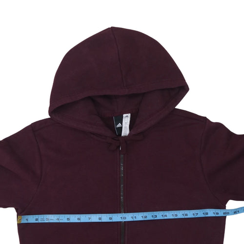 Adidas Men's Brown Full Zip Hoodie Size S Sports Fleece