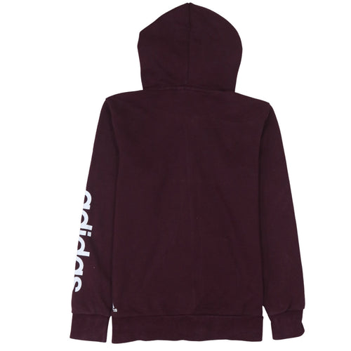 Adidas Men's Brown Full Zip Hoodie Size S Sports Fleece