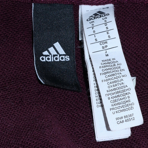 Adidas Men's Brown Full Zip Hoodie Size S Sports Fleece