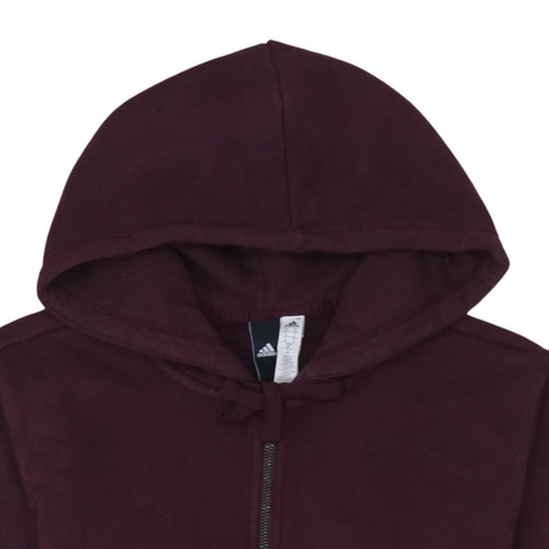 Adidas Men's Brown Full Zip Hoodie Size S Sports Fleece