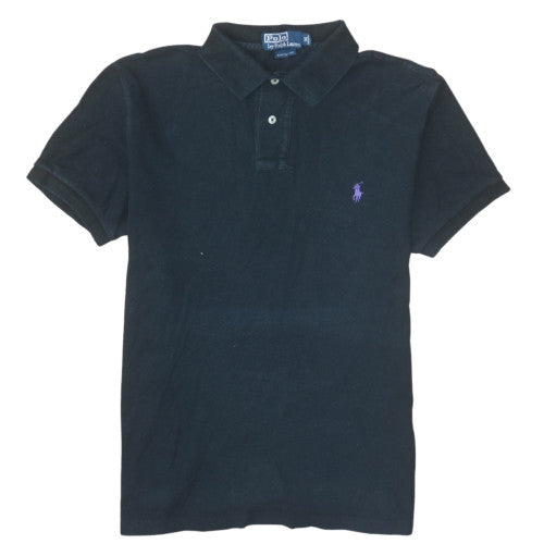 Ralph Lauren Men's Black Custom Fit Short Sleeve Polo Shirt M