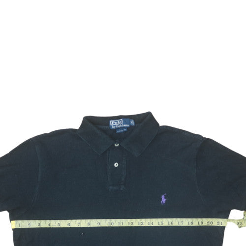Ralph Lauren Men's Black Custom Fit Short Sleeve Polo Shirt M
