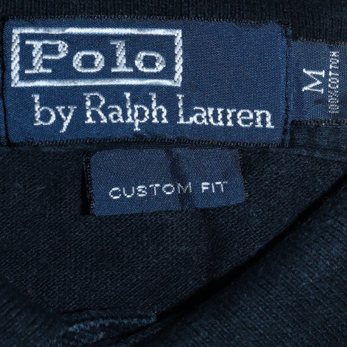 Ralph Lauren Men's Black Custom Fit Short Sleeve Polo Shirt M