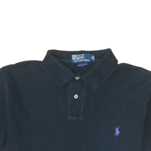 Ralph Lauren Men's Black Custom Fit Short Sleeve Polo Shirt M