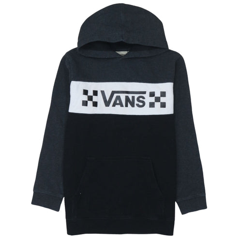 Vans Teens Black Pullover Hoodie L Fleece Graphic Print