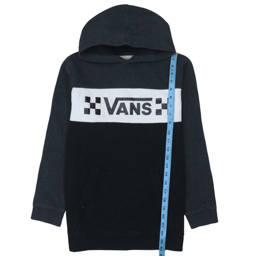 Vans Teens Black Pullover Hoodie L Fleece Graphic Print