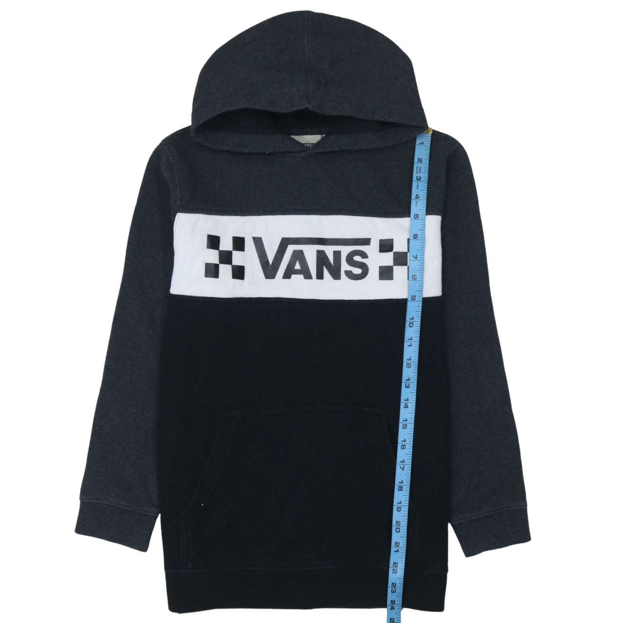 Vans Teens Black Pullover Hoodie L Fleece Graphic Print