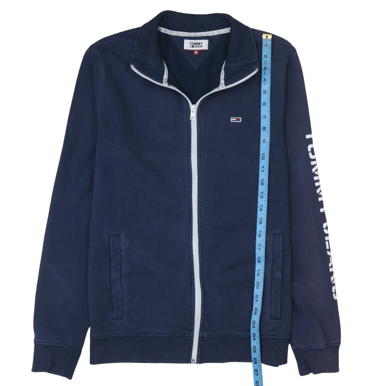 Tommy Jeans Men's Blue Full Zip Sweatshirt M Regular Fit