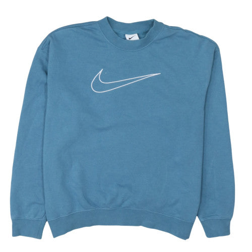 Nike Women's Blue Crew Neck Pullover Sweatshirt Small Dri-FIT
