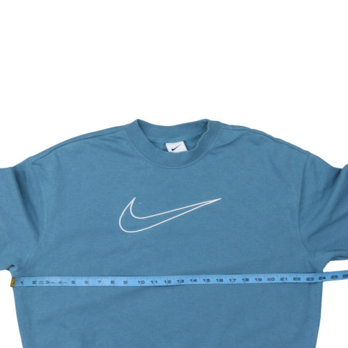 Nike Women's Blue Crew Neck Pullover Sweatshirt Small Dri-FIT
