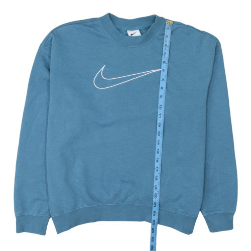 Nike Women's Blue Crew Neck Pullover Sweatshirt Small Dri-FIT