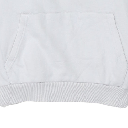 FILA Mens Black Grey White Pullover Hoodie L Classic Logo Sweatshirt