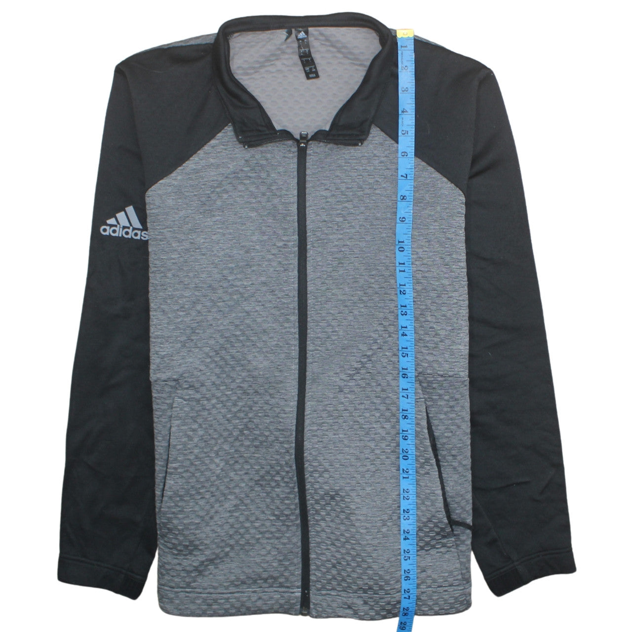Adidas Men's Grey Full Zip Sports Sweatshirt Size L