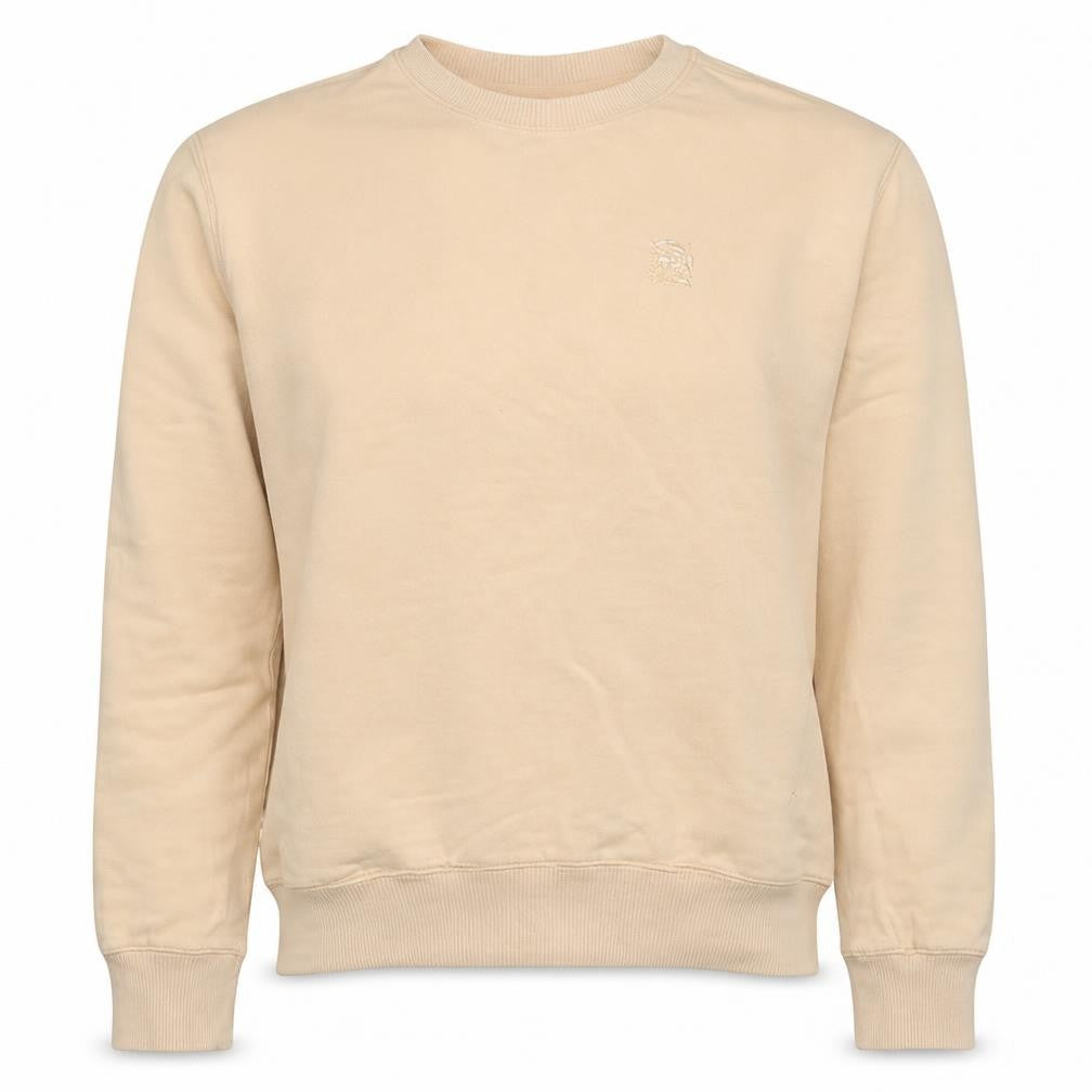 Front view of Fila women’s beige xs pullover sweatshirt crew neck cotton blend
