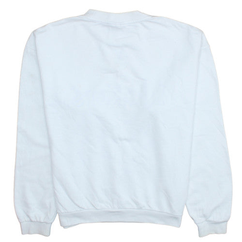 Kickers Men's White Logo Crew Neck Pullover Sweatshirt M
