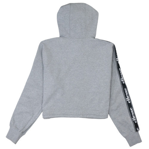 Ellesse Women's Grey Cropped Hoodie UK 14 Logo Tape Drawstring