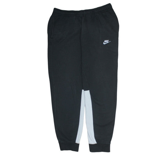 Nike Men's Black Joggers L Regular Fit Cotton Tapered Sweatpants