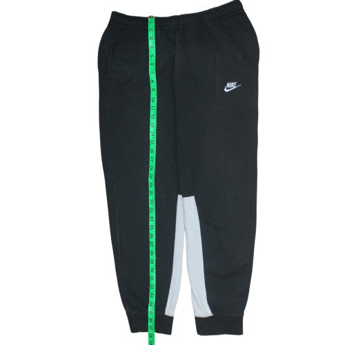 Nike Men's Black Joggers L Regular Fit Cotton Tapered Sweatpants