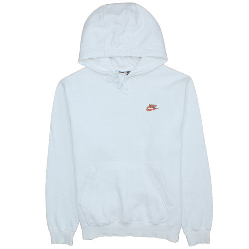 Nike Men’s White Pullover Fleece Hoodie M Logo Sportswear