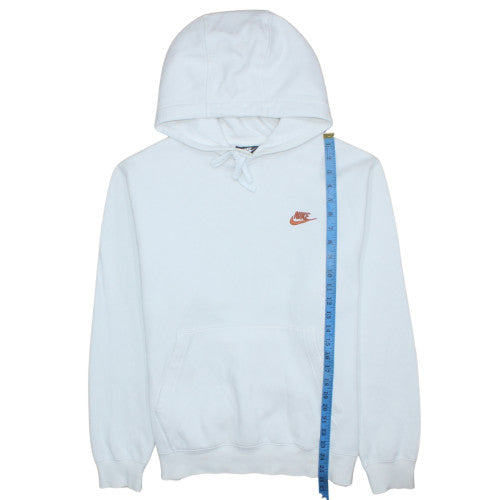 Nike Men’s White Pullover Fleece Hoodie M Logo Sportswear
