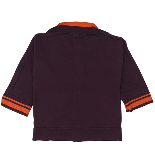 Puma Womens Purple Orange Track Jacket Size 10 Full Zip Sportswear