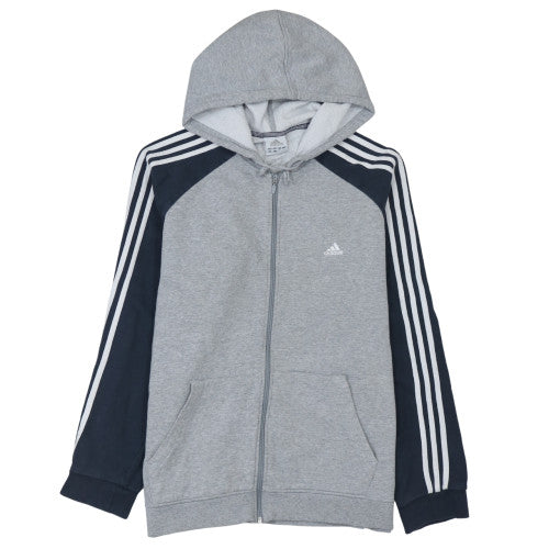 Adidas Mens Grey Full Zip Hoodie L Classic Sportswear