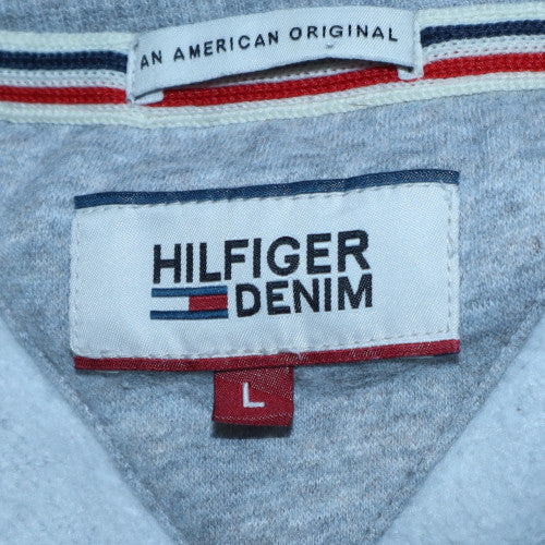Hilfiger Denim Men's Grey Logo Sweatshirt L Regular Fit Pullover