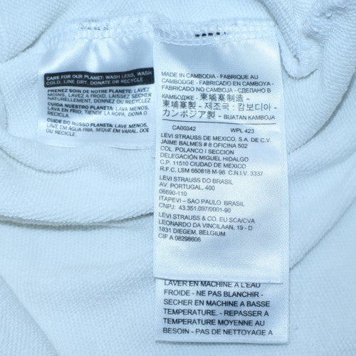 Levi's Men's White L Crew Neck Graphic Logo Pullover Sweatshirt