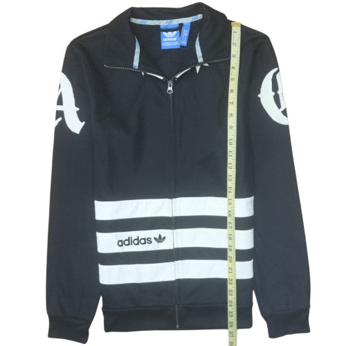 Adidas Womens Black Track Jacket Size M Full Zip Sportswear