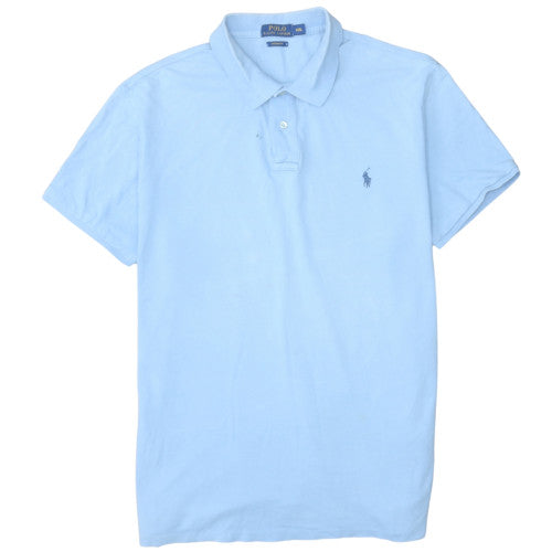 Ralph Lauren Men's Light Blue Custom Fit Cotton Polo Shirt XXL