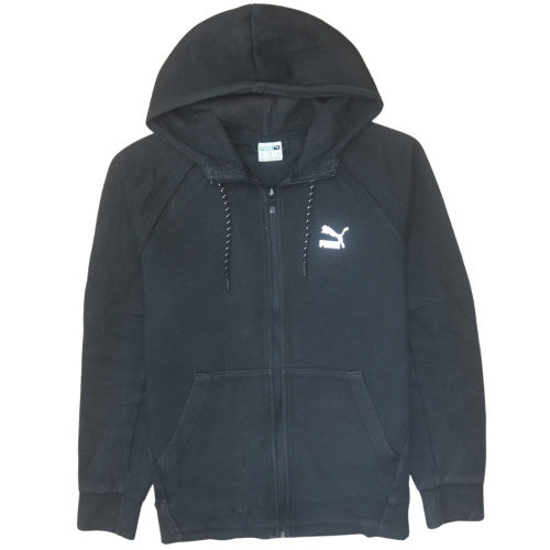 Puma Men's Black Medium Full Zip Hoodie with Logo
