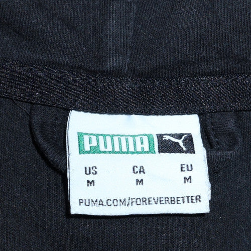 Puma Men's Black Medium Full Zip Hoodie with Logo