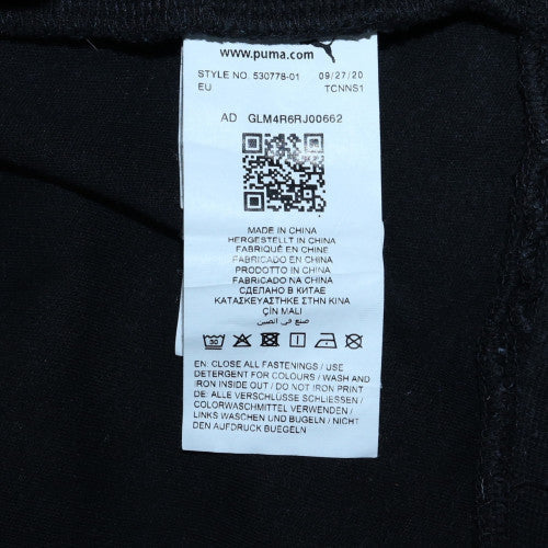 Puma Men's Black Medium Full Zip Hoodie with Logo