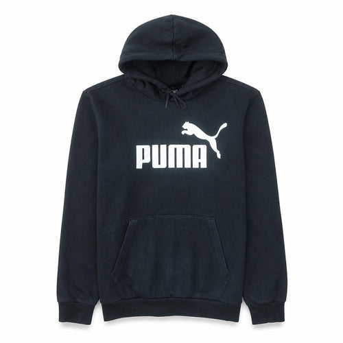 Puma Mens Black Pullover Hoodie Size S Hooded Fleece Sweatshirt